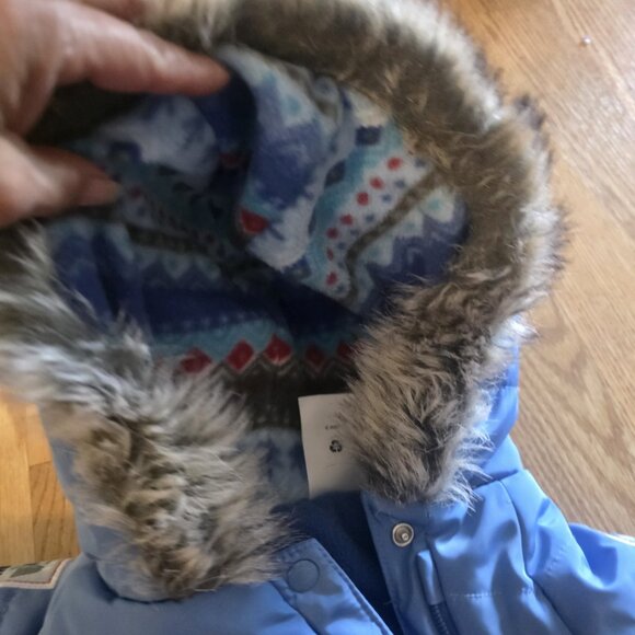 Disney Baby Mickey Mouse Blue winter One Piece Hooded Snow suite 9-12 Months Vtg - Picture 6 of 16